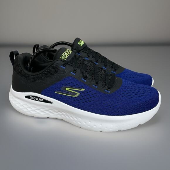 Skechers Men's Go Run Lite Size 11.5 Running Shoes Blue/Black (220894/BLBK) New - Picture 6 of 7